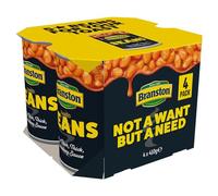Branston Reduced Sugar and Salt Baked Beans, 410 g (Pack of 4)