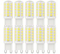 Brantoo 3W G9 LED Bulbs Cool White 6000K 580LM-Equivalent to 40W Halogen, Flicker-Free Capsule Bulbs for Home Lighting - GU9 LED Light Bulbs Non-Dimmable, 220-240V, Pack of 10