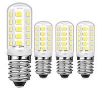 Brantoo E14 LED Candle Bulbs 3W Equivalent to 40W Halogen Bulbs, Daylight White 6000K, E14 SES Small Edison Screw LED Light Bulbs for Freezer Cooker Hood, No Flicker, No Dimmable, AC 220-240V,4 Pack