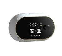 Braovattie Automatic Soap Dispenser Wall-Mount LED Display White Kitchen | HD LED display shows time, indoor temp, current mode, and battery status; drip-proof tank keeps your sink tidy.