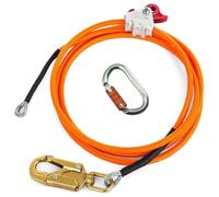 Braovattie Climbing Rope: Adjustable Rope with Steel Wire Core 12x3.6m Kit | Climbing Positioning Rope with triple-lock buckle ensures quick, secure attachment to harnesses and anchors, boosting safety.