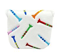 Braovattie Golf Head Covers PU Mallet Putter Cover Modern Closure | Golf Head Covers stay with a modern closure, offering long-lasting PU protection against impact and wear on the course.
