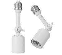Braovattie Light Socket Extender - Heavy Duty, 360° Tilt & Lock, | Light Socket Extender - Heavy Duty, 360° Tilt & Lock, metal and ceramic E26/E27 socket for long-term use