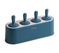 Braovattie Mold Set 4-Piece Silicone Ice Candies Maker for Kids | Made of food-grade silicone, these 4 molds and a sturdy box let kids safely craft homemade popsicles for healthier treats.