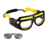 Braovattie Rechargeable LED Glasses Lightbar Lumens 7000K | Lightbar COB 100-250Lm and white laser 10-100Lm; color temperature 6000-7000K (COB) and 8000-9000K (laser).
