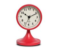 Braovattie Round Alarm Clock - Quiet Metal Table Clock with Night Light Pro | Nightlight Clock with one-click glow makes late-night checks quick, safe, and wire-free on any bedside table today.