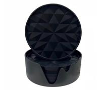 Braovattie Silicone Coasters 2-in-1 Lids for Yogurt Cups 3.75in Holder Set | 2-in-1 silicone lids seal yogurt cups and double as non-slip coasters; 3.75 inch fit, holder included for six pieces.