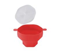 Braovattie Silicone Popcorn Bowl Bucket Style Foldable with Lid for | Simple operation: add kernels, snap the lid, for about 3 minutes, and enjoy light, popcorn without mess.
