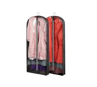 Braozaiw Dress Bags 60 inch Long, Garment bags, Dustproof and Waterproof Dress bags,Translucent Moth Proof Clothes covers protector bags, Suitable for Suit, Coat, Jackets (Black 2 Pcs)