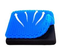 Braozaiw Soft Sitter Cushion,Honeycomb Double Thick Gel Seat cushion with Anti-Slip Cushion Cover,Cooling Chair Cushion Egg Chair Cushion For Home Office Car, Wheelchair (47 x 44 Cm)