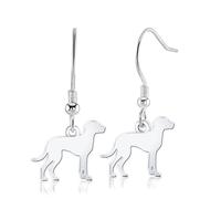 Braque D'auvergne Silhouette Silver Earrings