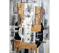 Braque Fruit Dish Ace Clubs Still Life Painting Art Print Canvas Premium Wall Decor Poster Mural