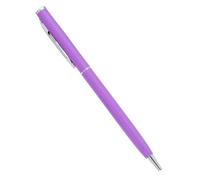 BRART 20-200 Pens New Slim Metal Ballpoint Pens Rose Gold Custom Logo Advertising Lettering Engraved Name School Office Supplies Gifts(Purple,20pcs Pens)