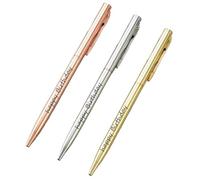 BRART 20-200 Pens New Slim Metal Ballpoint Pens Rose Gold Custom Logo Advertising Lettering Engraved Name School Office Supplies Gifts(RoseRed-Rose,200pcs Pens)