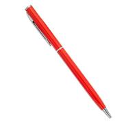 BRART 20-200 Pens New Slim Metal Ballpoint Pens Rose Gold Custom Logo Advertising Lettering Engraved Name School Office Supplies Gifts(Red,50pcs Pens)