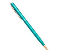 BRART 20-200 Pens New Slim Metal Ballpoint Pens Rose Gold Custom Logo Advertising Lettering Engraved Name School Office Supplies Gifts(Teal-Rose,20pcs Pens)