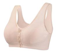 Bras for Older Women Wireless V Neck Everyday Bra Adjustable Shaper Bra Comfort Breathable Push Up Crop Top Soft Cup Plus Size Underwear Support Comfortable Lounge Lingerie For Yoga Fitness Exercise