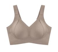 Bras for Sagging Breasts Women UK Push Up Sports Ribbed Wireless Wire Free Push-Up Adjustable Wire-Free Minimiser Support Lift Breathable Bra Comfort Everyday Full Coverage Soft Bra Khaki