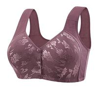 Bras for Women Front Closure Front Fastening Bras Push Up Invisable Bra Wide Shoulder Strap Push Up Bra 32G Wide Shoulder Strap Bras for Women Seamless Backless Bra Stic Purple #1 46