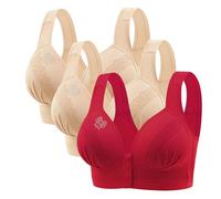 Bras for Women Front Fastening Button Push up Bralette Wide Strap HIgh Impact Brassiere Solid Color Sports Bras Womens Corset Tops Comfort Underwear Everyday Bralet Lingerie