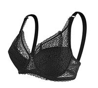 Bras for Women Multipack Bras with Pockets Well Sexy Feeling Thin No Buckle Unit Type Lace Underwear Wireless Bra for Woman Bras for Women Multipack Bras with Pockets (Black, XXXL)
