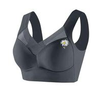 Bras for Women Multipack Support Beauty Lace Non Padded Minimiser Full Figure Bra 2 Cups Bras Underwire T-Shirt Bras T-Back Full Figure Plus Size Unlined Bra Grey