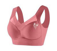 Bras for Women No Underwire, Wireless Push Up Bras for Women Uk, Seamless V Neck Soft Bra Everyday Tshirt Bra Push Up Wireless Bralettes for Large Busts Seamless Padded Soft Mesh Bralettes