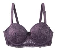 Bras for Women Non Wired, Push Up Bra Wireless Deep V Seamless Jelly Bras Plus Size Sexy Ladies Bra Non Wired Adjustable Straps Cotton Bralette Plus Size Comfort Soft Supportfull Purple