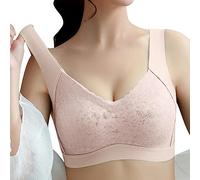 Bras for Women Non Wired - Soft Bras for Women Summer Wireless Push-Up Comfort Bra Lightweight Breathable Seamless Bra Beauty Back Chest Wrapping Bras Solid Color Thin Bras Push Up Bra