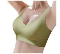 Bras For Women Push Up-Front Fastening Bras Seamless Women'S Bra For Small Bust Wireless Adjustable Underarm Support Sagging Sporty Back Design Stylish And Comfortable. (Green, L)