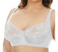 Bras for Women Push Up Lace Bra Women Underwire Plus Size Comfortable Brassiere Sports Comfort Adjustable Padded Seamless Low Cut Sleep Underwear White