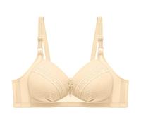 Bras for Women Push Up Leisure Bras Seamless Wireless Triangle Lace Bralettes Back Fastening Underwear Breathable Unlined Brass Adjustable Comfort Orders Placed Beige