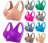 Bras for Women Seamless Bralette High Impact Sports Bras Yoga Gym Workout Fitness Activewear Womens Bra Padded Wireless Underwear Soft Comfort Women's Everyday Bras Sky Blue