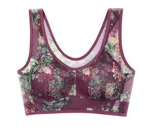 Bras for Women Seniors Bra, Ice Silk Lace Cooling Comfort Bras, Vest Bra Without Underwire for Older Women Seamless Everyday Comfort Lingerie Womens Everyday Lingerie with Adjustable Straps