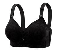 Bras for Women Soft Cup Non Padded Push Up Sexy Bra Wirefree Brassiere Underwire Plus Size Comfortable Work Casual Solid Color Classic Sports Minimiser Bras Black 3XL