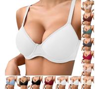 Bras for Women UK 2 Sizes Bigger Boost Bra, Bombshell Push Up Thick Padded Super, VS Maximise Add 2 Cups Assets Full Effect, 18-White, 85C
