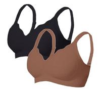 Bras for Women UK Jelly Bra Wireless Soft Seamless V Neck Full Coverage Push Up Padded Everyday Bras Non Wired Sport Support Comfort Bra Bralettes for Yoga Running Jogging Gym Fitness Daily Life