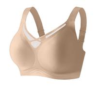 Bras for Women UK Sports Bras Women - Wireless,Push Up,Full Coverage,Thin,V-Neck Mesh Bralette,No Underwear Seamless,Everyday Bra,Plus Size Bralettes,Suitable for Large Breasts,Yoga Running Sport