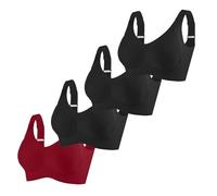 Bras for Women Wireless Front Closure Bras Soft Breathable Seamless Sports Bra Non Wired Comfort Bralette for Yoga Stretch Support for Older Women Light Support Gym Brassiere