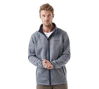 Brasher Men's Windermere Mid-Weight Full-Zip Fleece Jacket with a Knitted Finish, Men's Fleece Midlayer, Men's Fleece Jacket, Outdoors, Trekking, Hiking and Walking Clothing, Navy, L