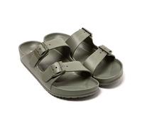 BRASILERAS - Beach and Pool Sandal - Coastal - Flip Flop with Non-Slip Sole - for Men and Women - Sizes 36 to 45 EU, Military Green, 5 UK