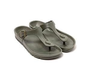 BRASILERAS Women's Slip-Resistant Sandals-Soleil-Comfortable Beach/Pool/Urban Shoes - Military Green - 5.5 UK