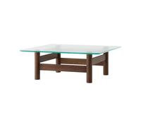 Brasilia Coffee Table Dark Stained Oak/Glass