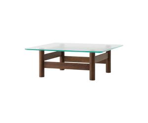 Brasilia Coffee Table Dark Stained Oak/Glass