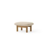 Audo Copenhagen - Brasilia Ottoman Natural Oak, Bouclé 02 Beige - Bouclé 02 Beige