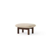 Brasilia Ottoman Walnut/ Bouclé