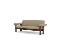 Brasilia Sofa 2-Seater Dark Stained Oak/Bouclé