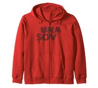 Brasov Large Text Zip Hoodie