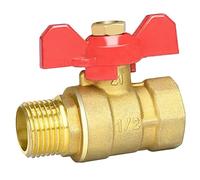 Brass 1/2 Inch Ball Valve with Handle - Male Thread/Internal Thread Full Flow DN15 PN16