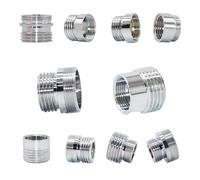 Brass 1/2 X M16 M18 M20 M22 M24 M28 Thread Connector Male Female Silver Faucet Joints Water Purifier Accessory Kitchen Water Tap Adapter(Male Female 1I2 x 22mm)